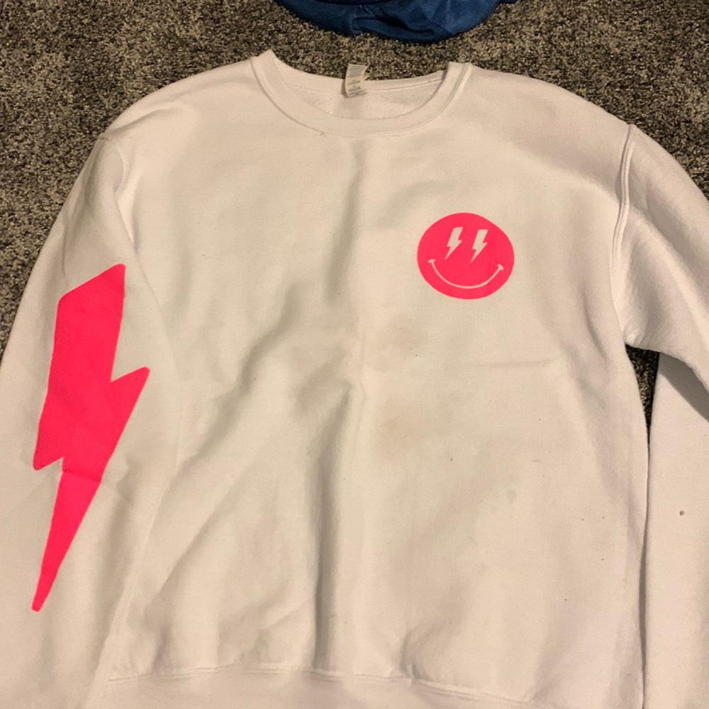 White preppy crewneck